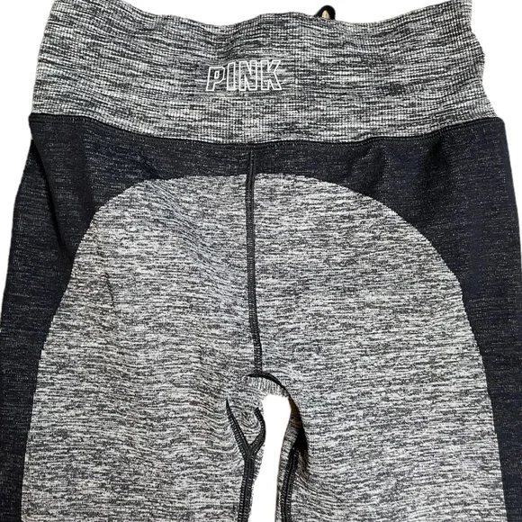 PINK Victoria’s Secret Seamless High Waist full Length Jogger Gray and Black Sm - Picture 3 of 5
